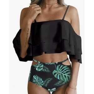 Tempt Me Off The Shoulder High Waist Bikini XS
